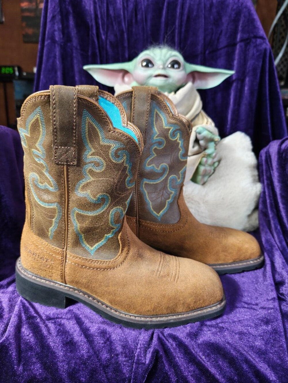 Ariat Women's Krista Steel Toe Boots in Sandy Brown - Size 10B